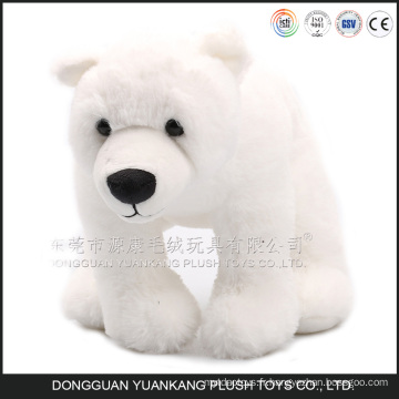 2016 mignon petit ours polaire en peluche pour la promotion, petit ours blanc en peluche promotionnel blanc